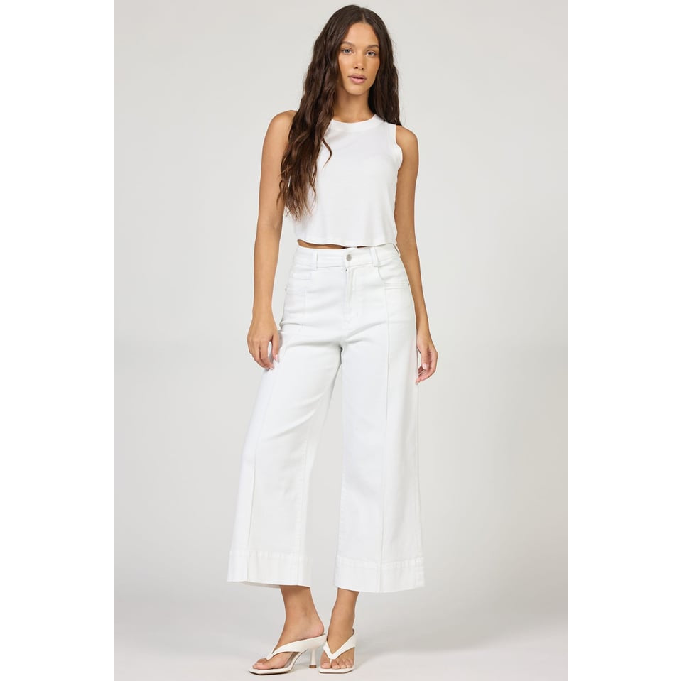 Dear John - High Rise, Cropped, Wide Leg, Audrey Jeans 120 - White