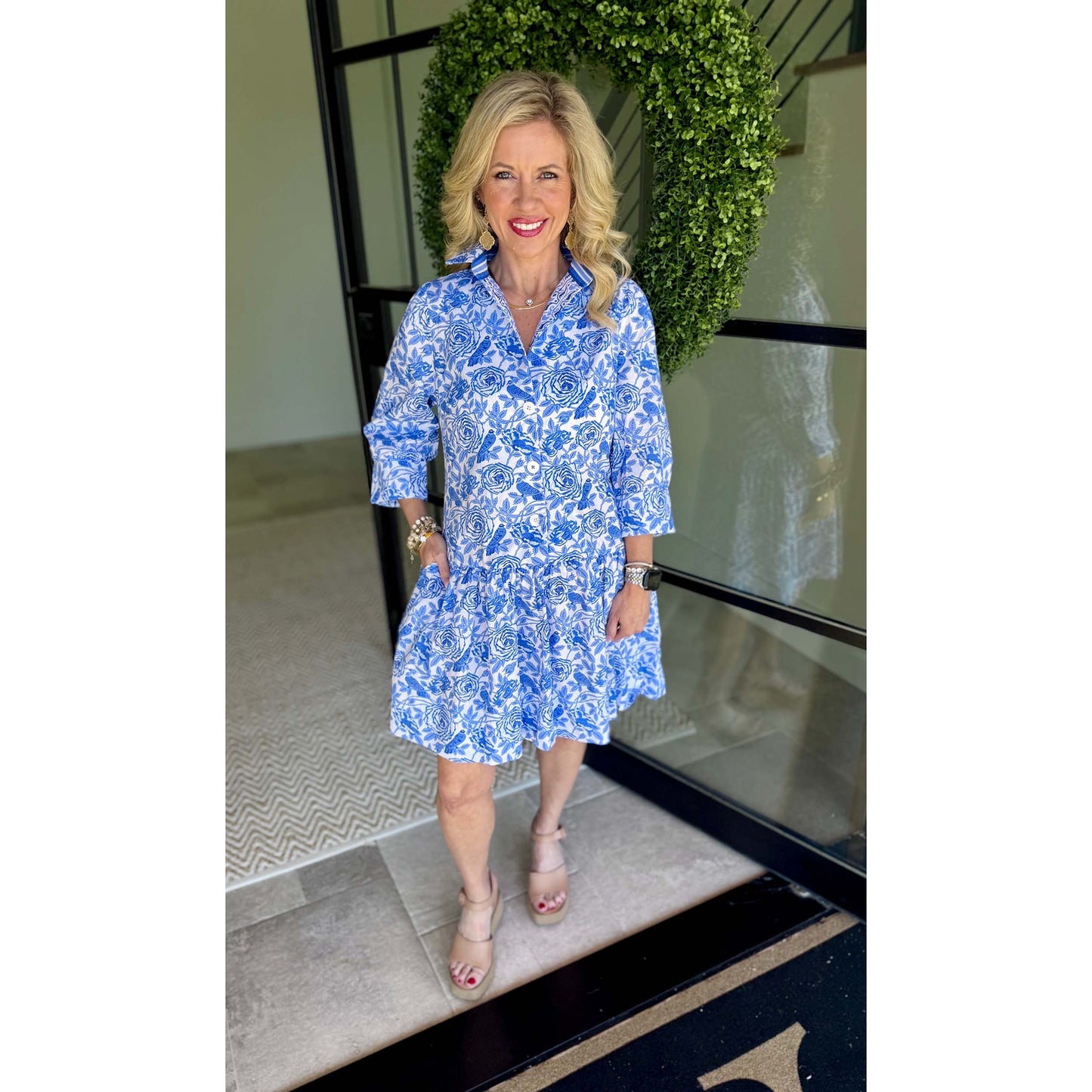 Gretchen Scott - So Sweet Dress - Smell The Roses - Blue