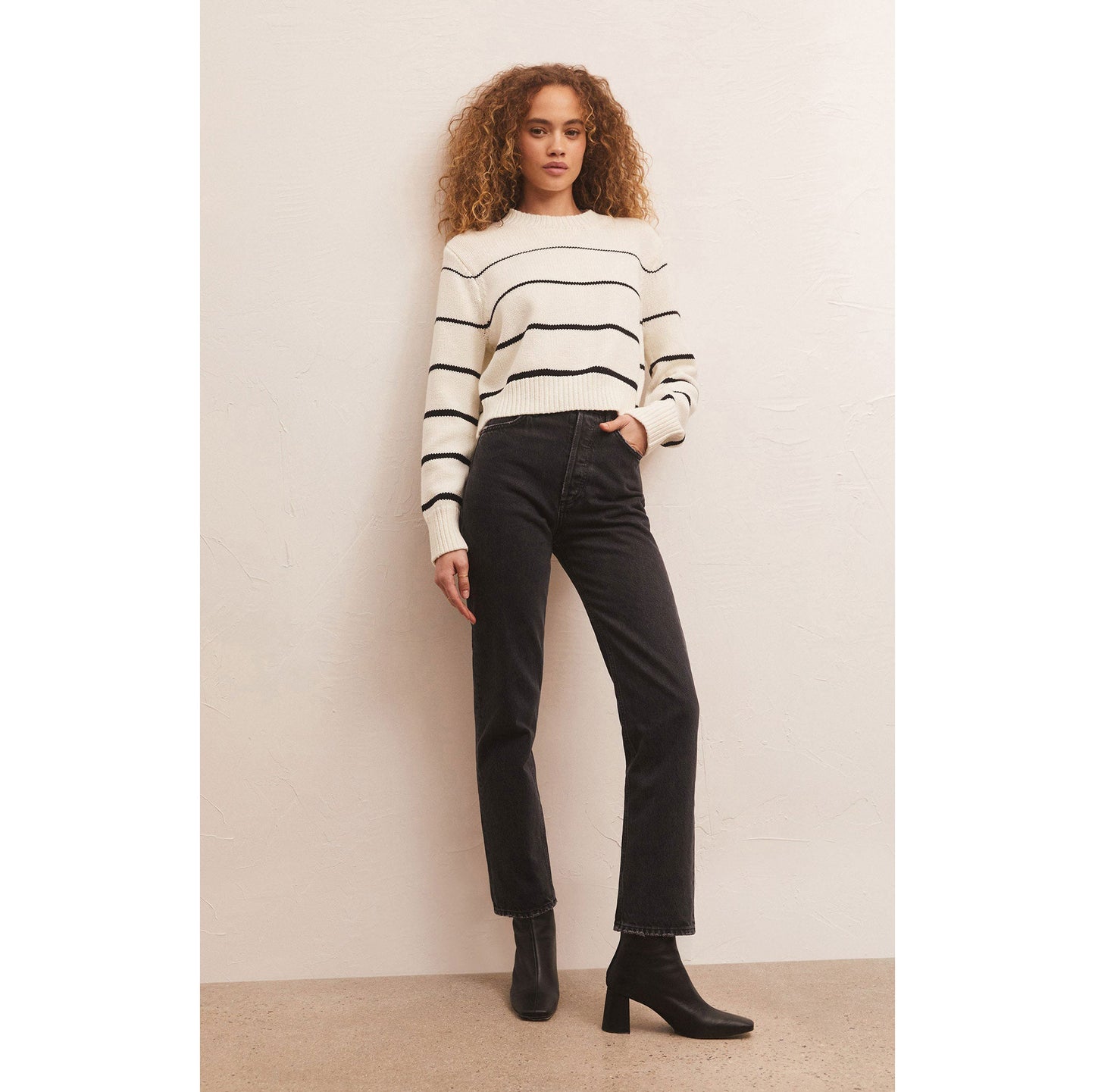 Z-Supply - Milan Stripe Sweater 3881 - Natural