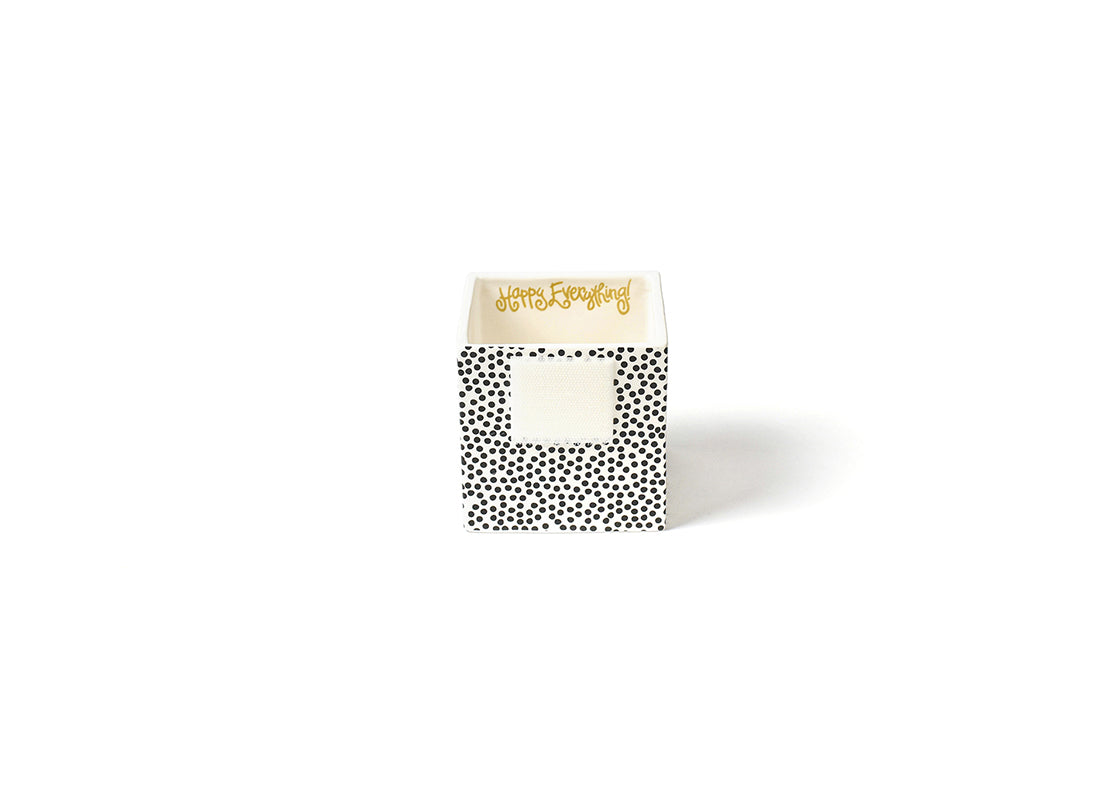 COTON COLORS - Mini Nesting Cube, Small - Black Small Dot