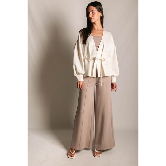 BYC - P. CILL Butter Modal, Wrap Cardigan 1101 - Ivory