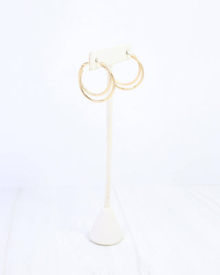 Lisa Double Hoop Earring WR Gold