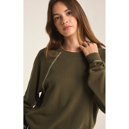 Z Supply - Saldana, French Terry Top 3971 - Olive