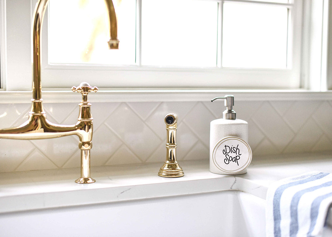 COTON COLORS - White Small Dot, Mini Cylinder Soap Pump *