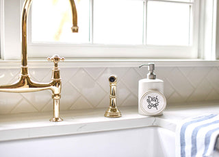 COTON COLORS - White Small Dot, Mini Cylinder Soap Pump *