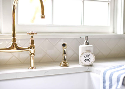 COTON COLORS - White Small Dot, Mini Cylinder Soap Pump *