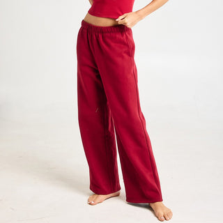 Wide-Leg Sweat Pants 5875 – Red
