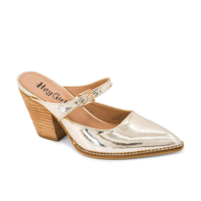 Corkys Footwear -  Sober Up Heeled Mule – Gold