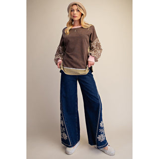 Mix & Match Mineral Washed Pullover 0250 – Coffee Brown