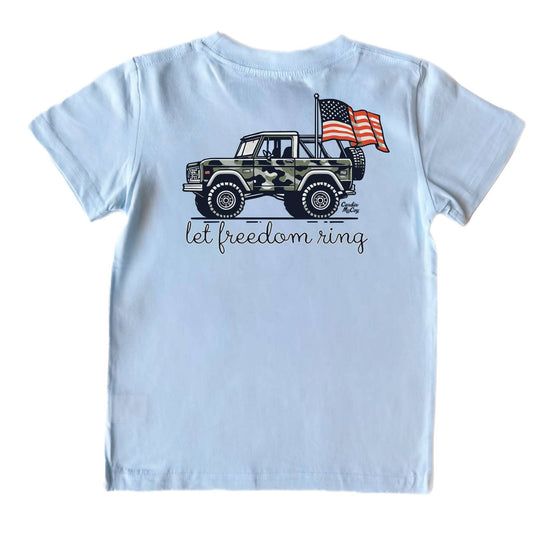 Kids 'Let Freedom Ring' Short-Sleeve Tee shirt - Cool Blue