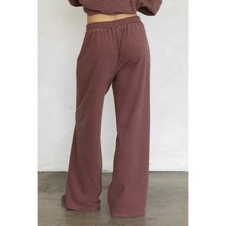 Striped Fleece Top & Levi Pants Set 4182 / 4183 - Brown-Pink