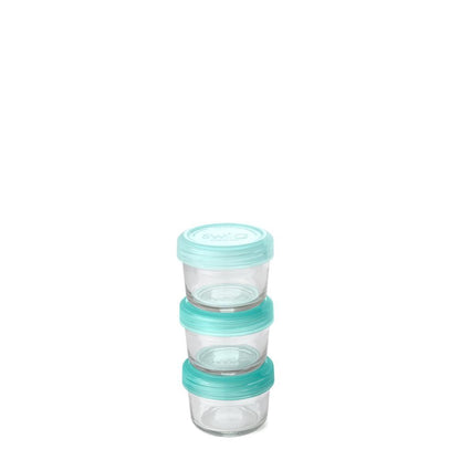 Swig - Aqua 3-Piece Glass Food Storage Set (Medium)