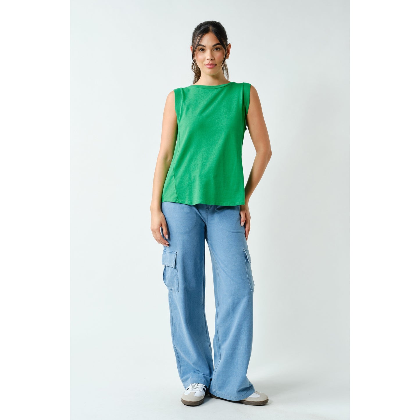 Terra Wash Pima Cotton Muscle Tank – Green