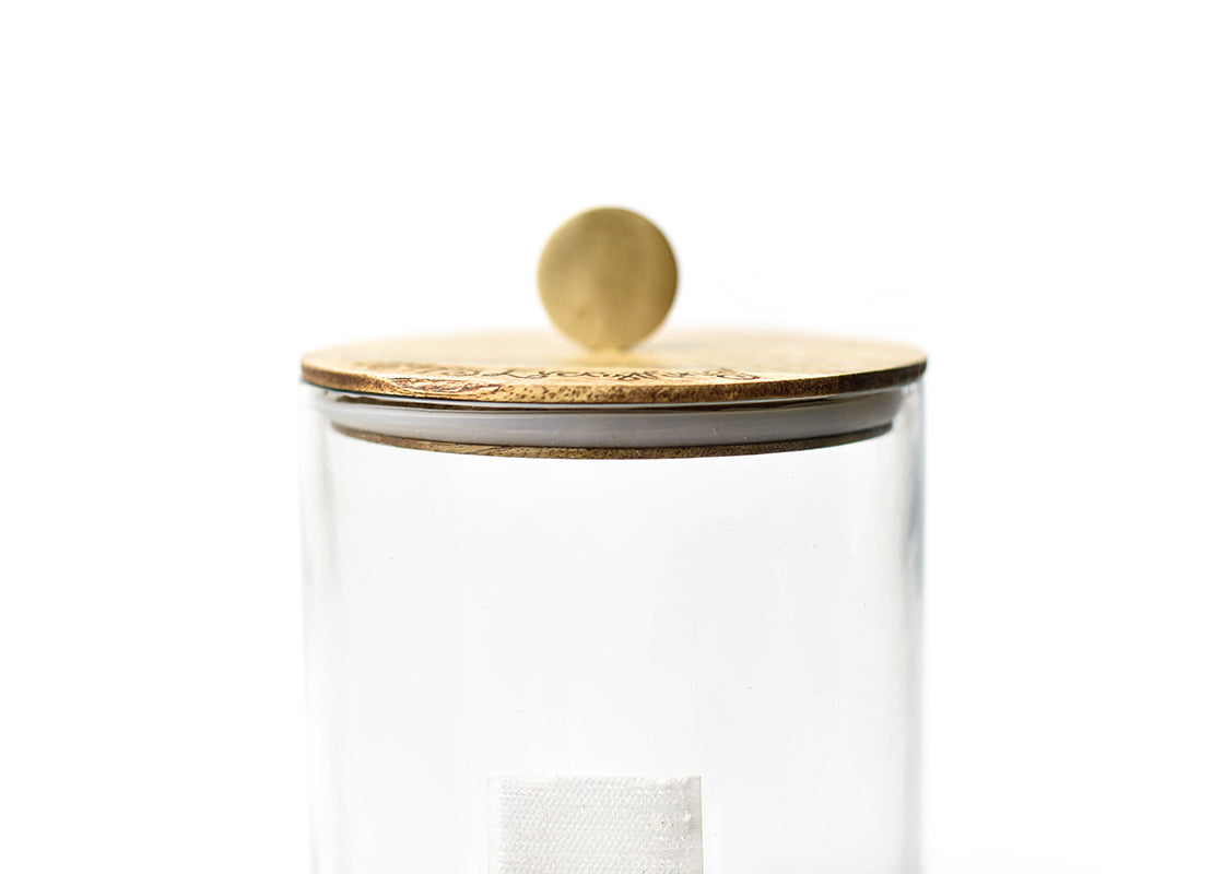 COTON COLORS - Wooden Lid, Glass Jar