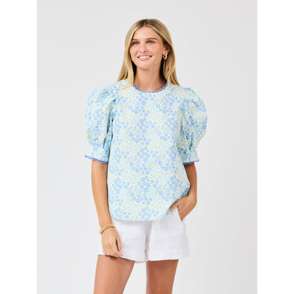 Thea Top – Larkspur Fields Blue Floral - SALE was $58.95