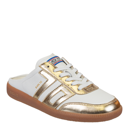 Back 70 - EASTER, Backless Sneakers - Metallic Gold