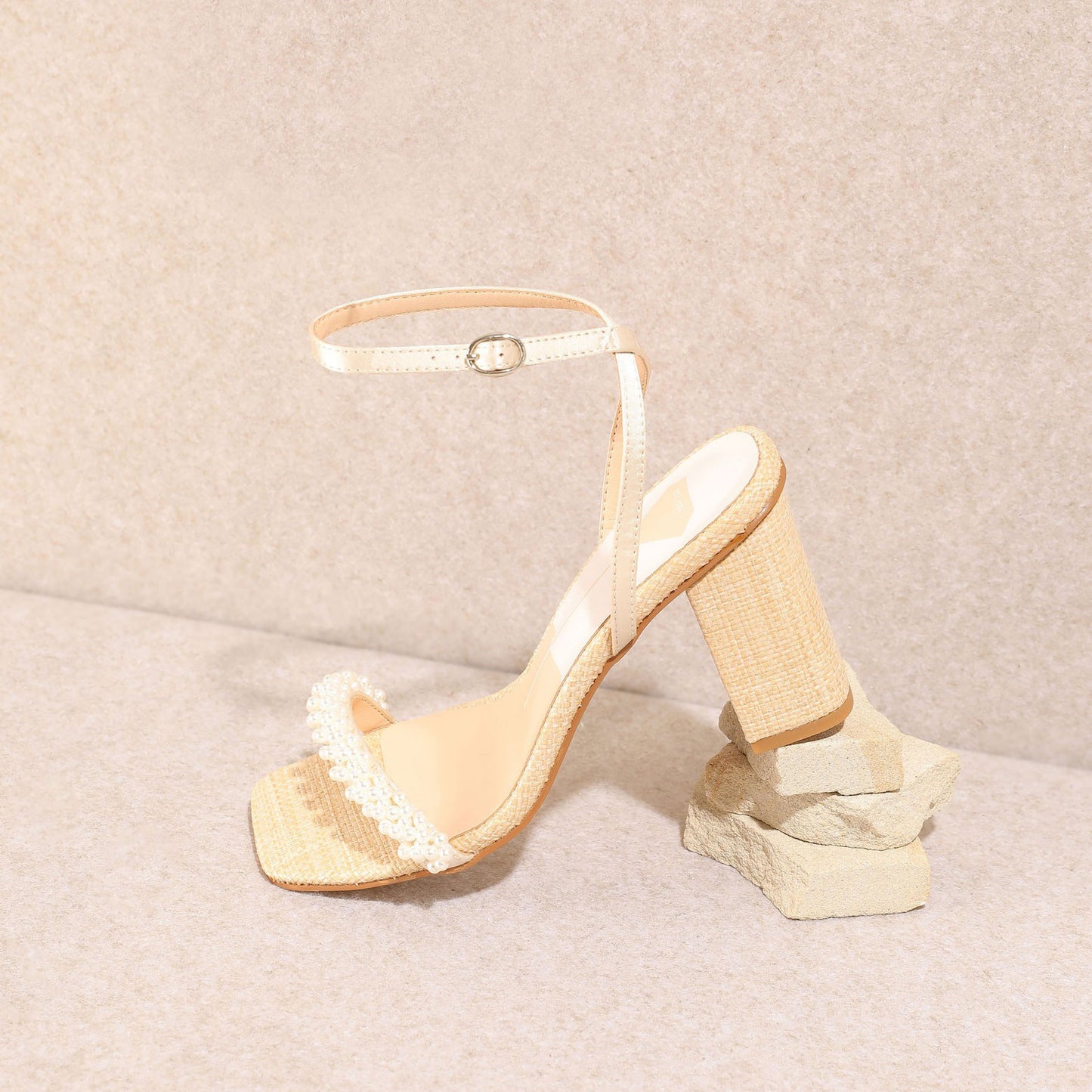 Mi.iM,  Zalima Pearl Heels - Off White