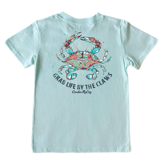 Teal, Kids' Claws Short Sleeve Graphic Tee