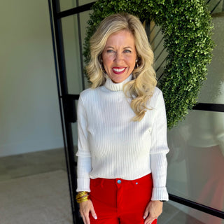 Dear John Arlen Long Sleeve Sweater – Off White