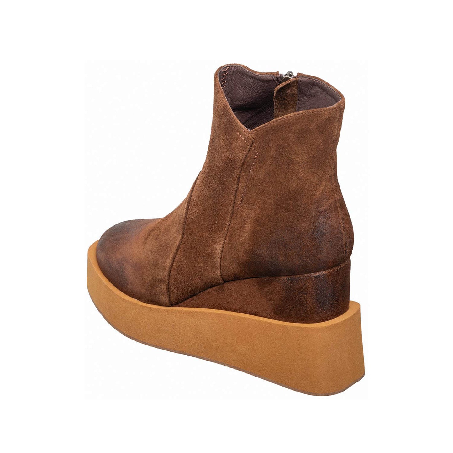 Antelope - U64 - Urban - Suede Platform Ankle Boots Side Zip - Chocolate Suede. - SALE