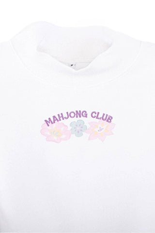 Mahjong Club Mockneck Sweatshirt Women