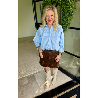 Dear John - Quinn Corduroy Mini Skirt –143  Cappuccino