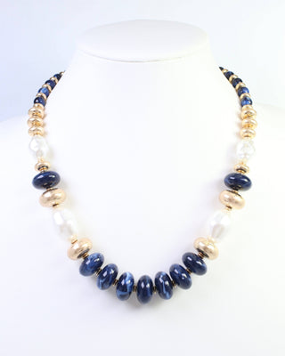 Abenger Beaded Necklace Navy