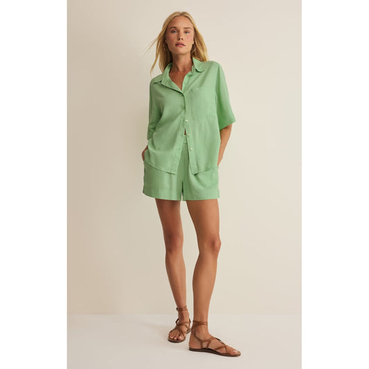 Z-Supply - Expedition Linen Button Up Top - Pistachio
