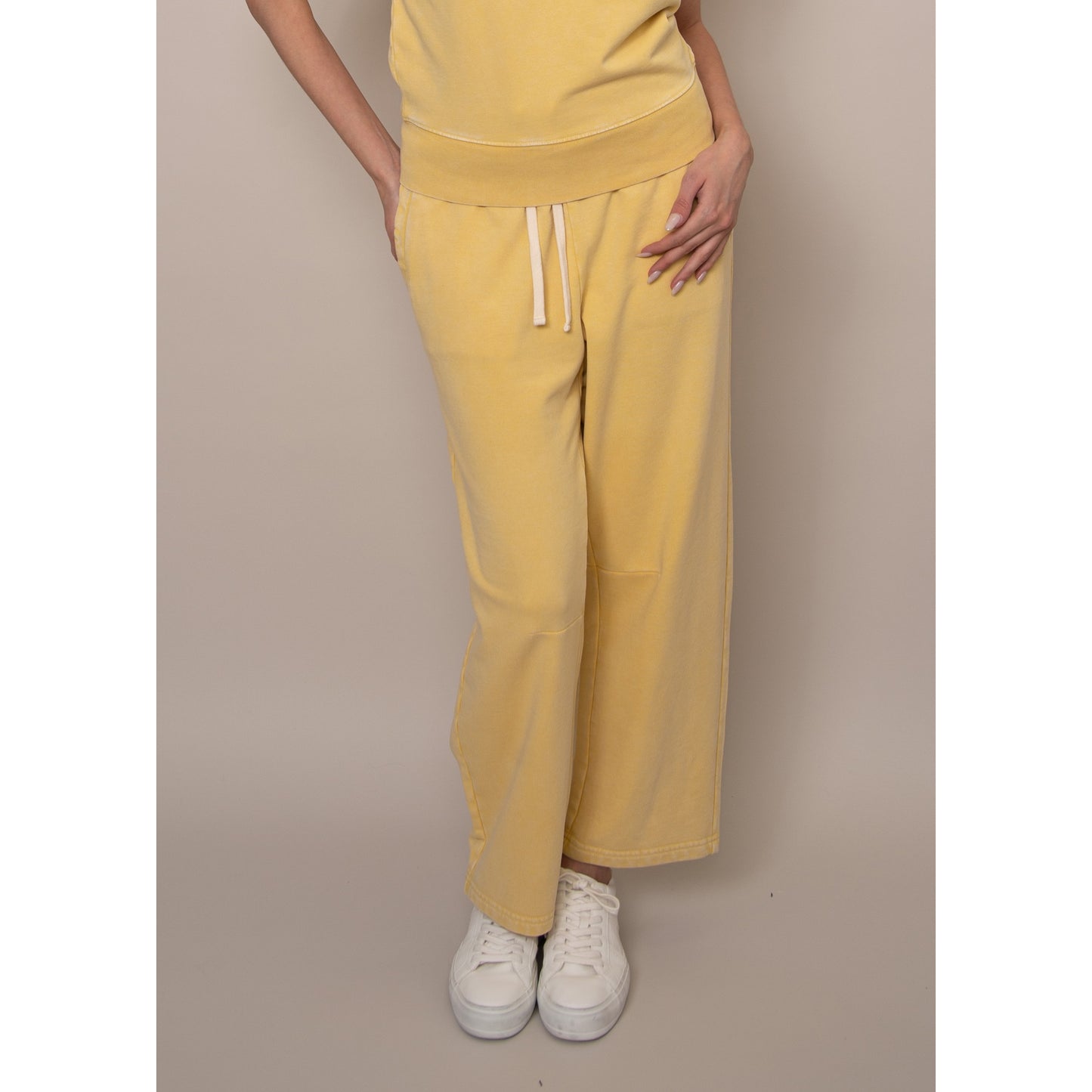 RDI - Brie / Padmala, French Terry Sweater Top & Jogger Pants w Drawstring Set 011/022 - Corn