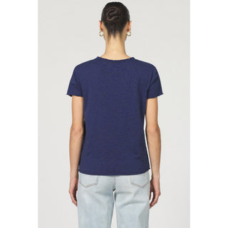 Dear John - Vanya Slub V-Neck Top – Black Iris