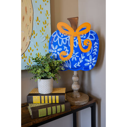 DbR - Blue Chinoiserie, Bow, Pumpkin Attachment