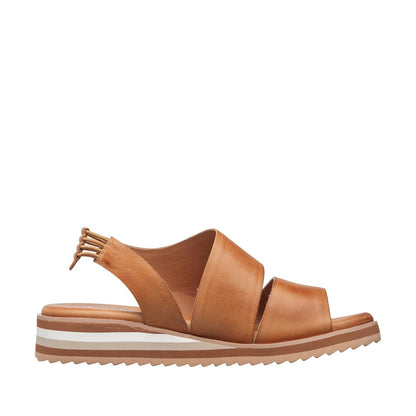 Antelope - B71 Paige Low - leather slingback platform sandals - Tan