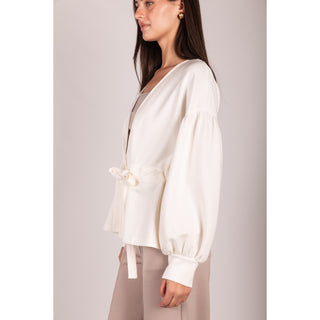 BYC - P. CILL Butter Modal, Wrap Cardigan 1101 - Ivory