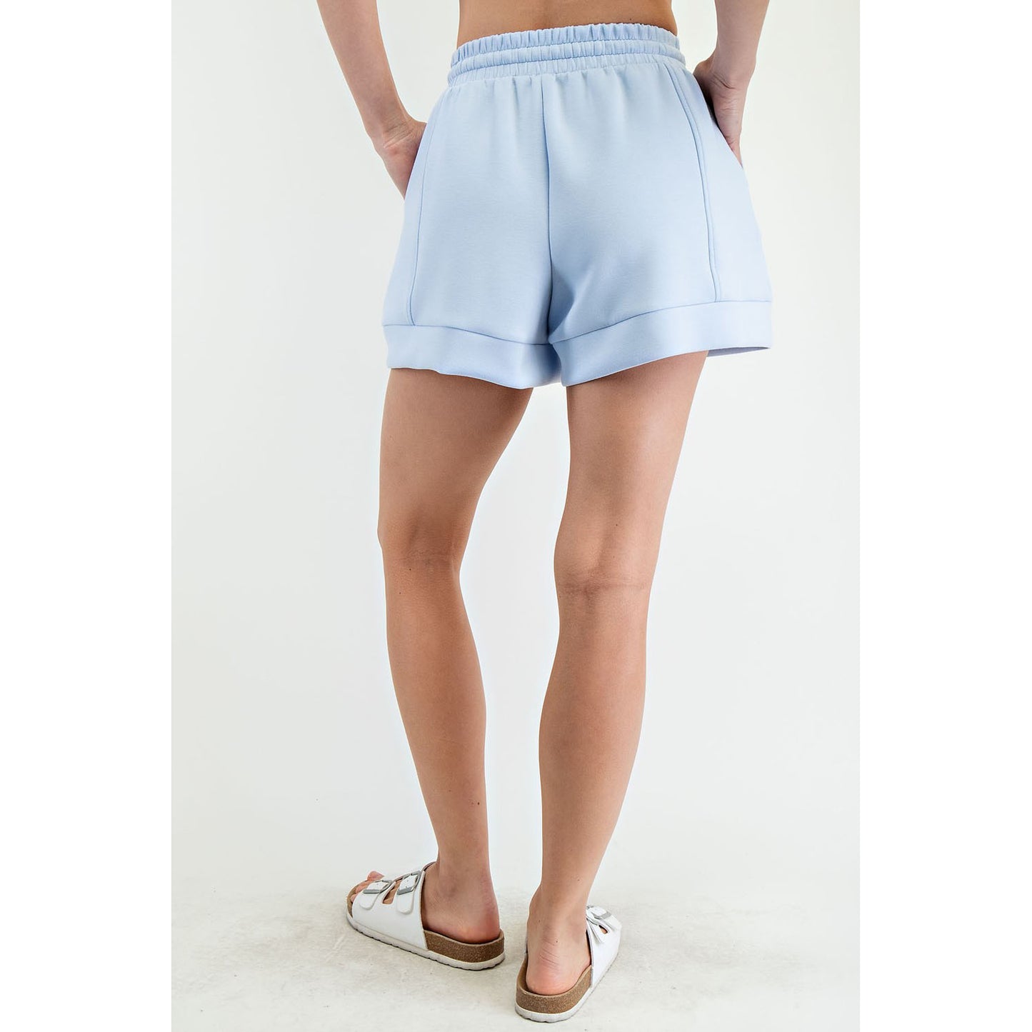 Rae Mode - Modal Scuba, Luxe Short Sleeve Top & Scuba Casual Shorts Set 0121/6308 - Frost