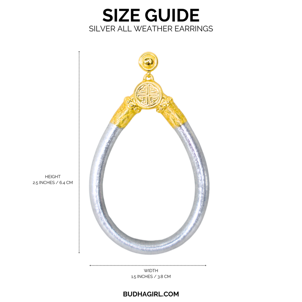 BuDhaGirl - Silver All Weather Earrings