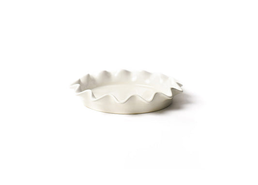 Coton Colors - Signature Ruffle, 8” Pie Dish - White.-*