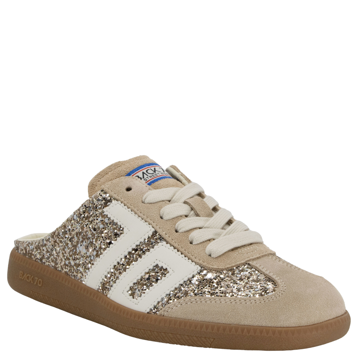 Back 70 - Easter FL Backless Sneaker - Glitter Gold