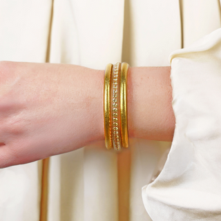 BuDhaGirl - Gold Queen Stack – Three-Piece All Weather Bangle® Set