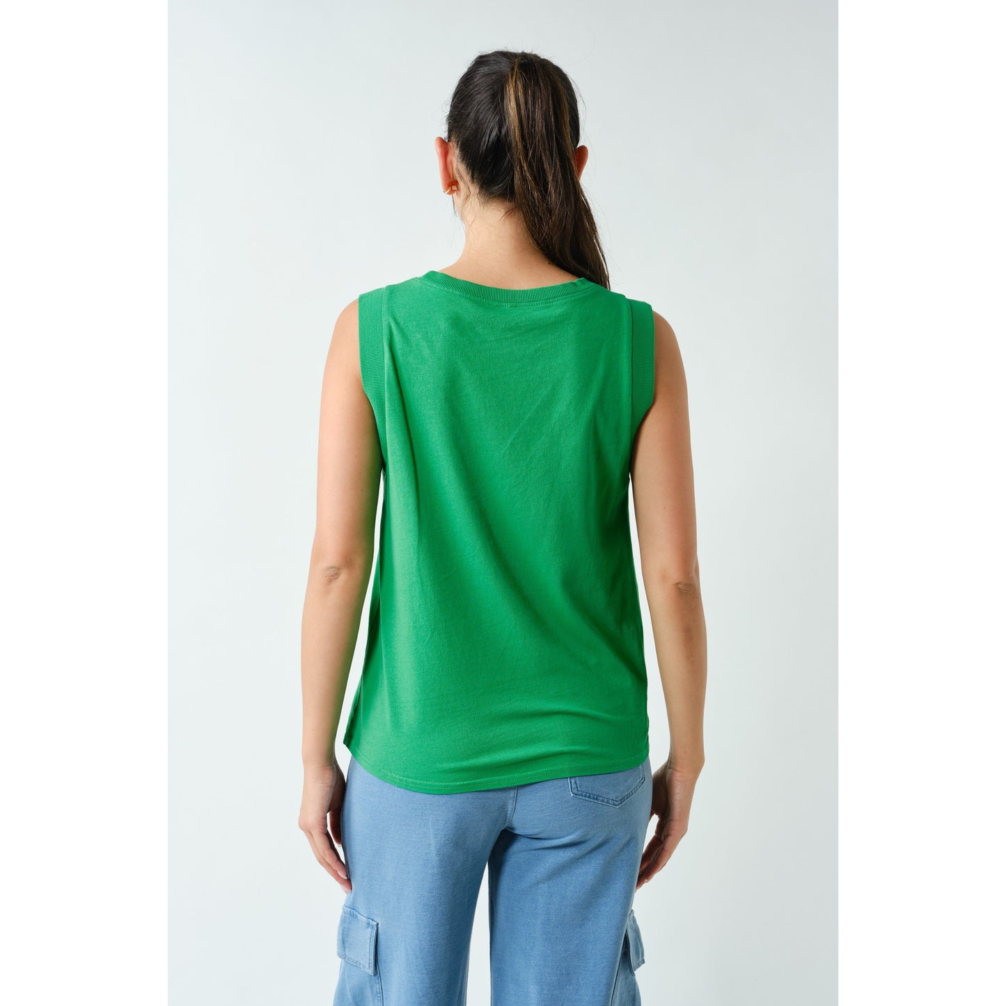 Terra Wash Pima Cotton Muscle Tank – Green