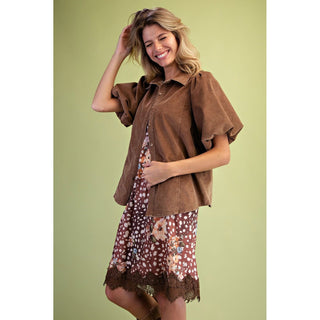 Washed Baby Corduroy Top 0096 – Mocha