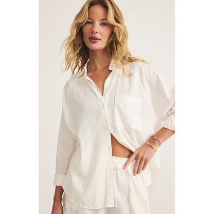 Z Supply - The Perfect Linen Top 2464 - off white