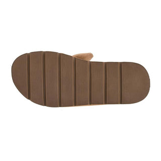 Corkys Hey Girl - Airplane Mode Bow Slide Sandal – Sand Faux Suede