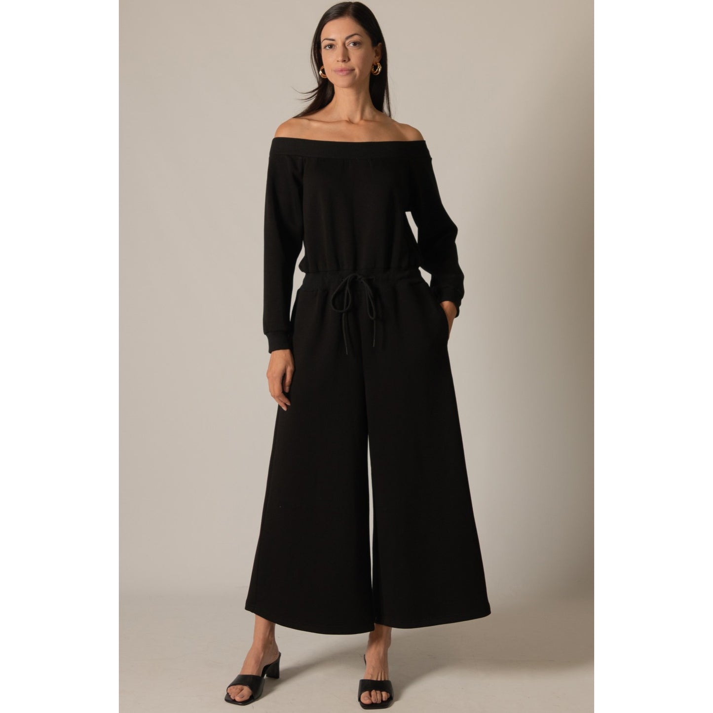BYC - Butter Modal Ribbed Contrast Jumpsuit 0067 - Black