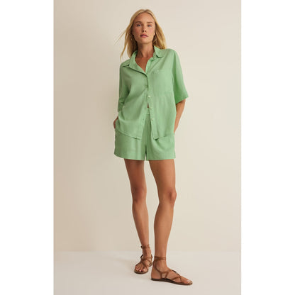 Z-Supply - Expedition Linen Button Up Top - Pistachio