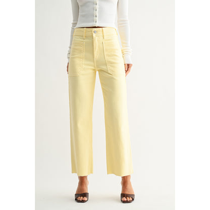 JB - Utility Wide Leg Jeans 353 - Pastel Yellow