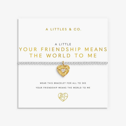 'Your Friendship Means The World To Me’ - 9521 - Silver Bracelet