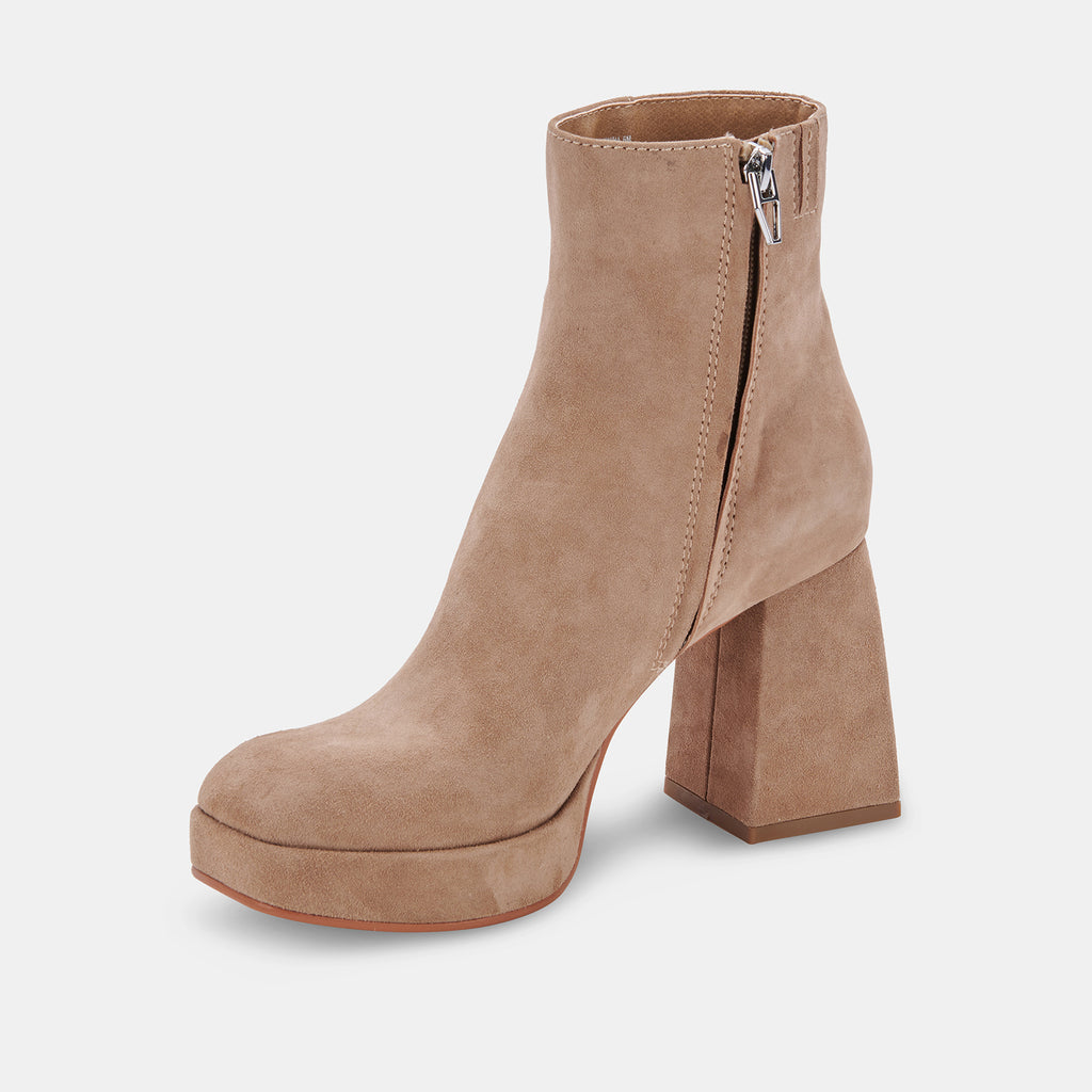 SALE- Dolce Vita,  Ulyses Platform Bootie - Mushroom Suede