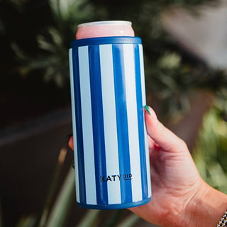 Light Blue and Navy, slim Can Insulator