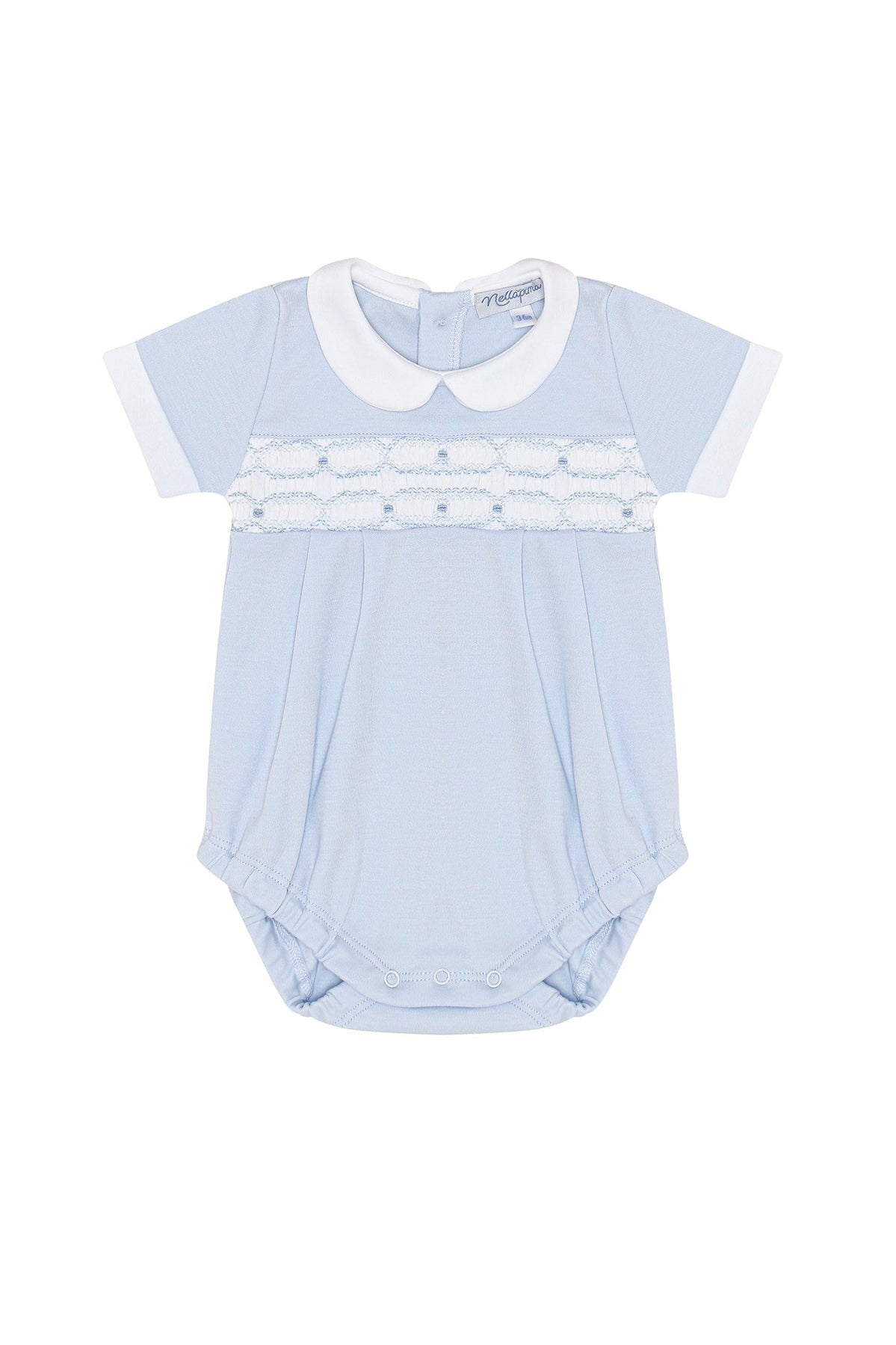 Nellapima Signature Smocked Boys Bubble – Blue
