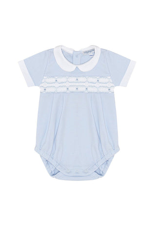 Nellapima Signature Smocked Boys Bubble – Blue